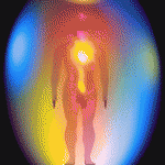 human aura showing layers of colour