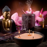 budha and candles