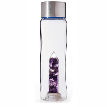 amethyst crystal water bottle